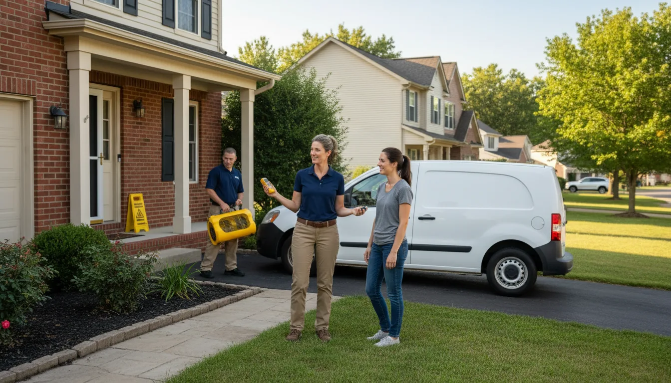 Residential water damage restoration in Grayville, IL
